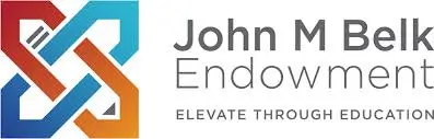 Logo of the John M Belk Endowment, and eduction research partner